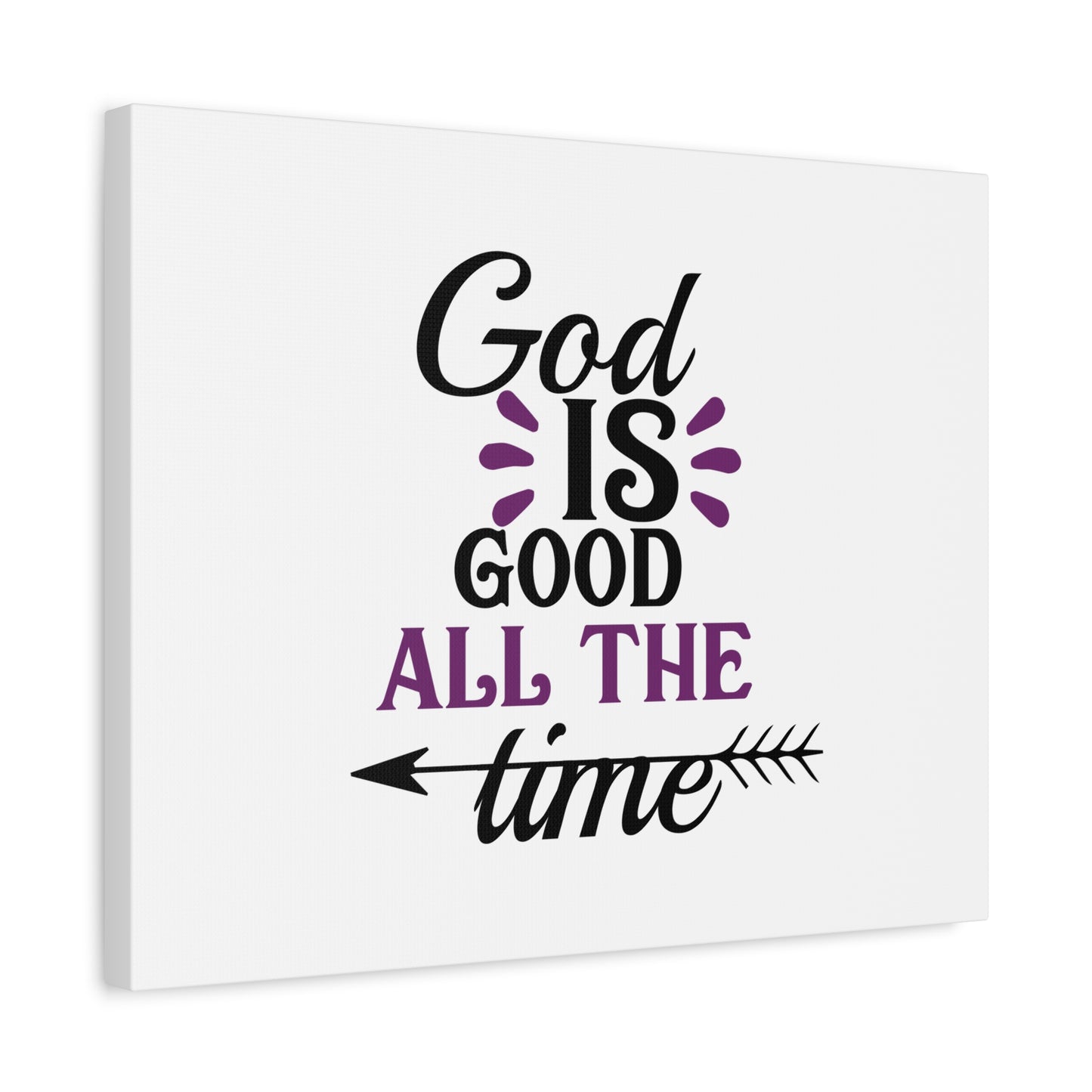 Scripture Canvas God Is Good All The Time Psalm 100:5 Christian Wall Art Bible Verse Print Ready to Hang