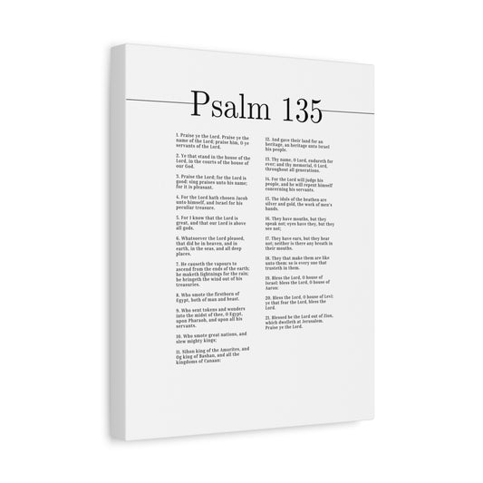 Scripture Canvas Praise Ye The Lord Psalm 135 Christian Wall Art Bible Verse Print Ready to Hang