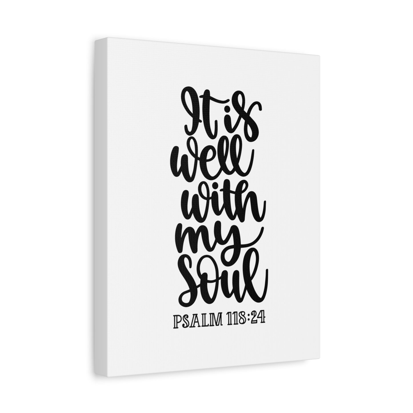 Scripture Canvas My Soul Psalm 118:24 Christian Wall Art Bible Verse Print Ready to Hang