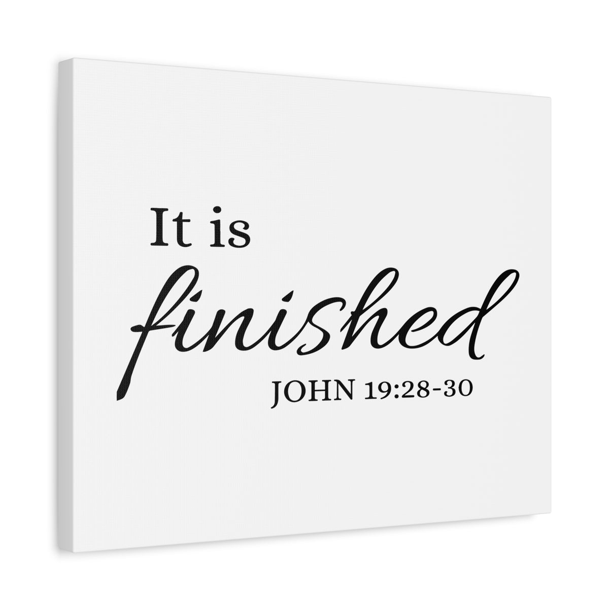 Scripture Canvas It Is Finished John 19:28:30 Christian Wall Art Bible Verse Print Ready to Hang