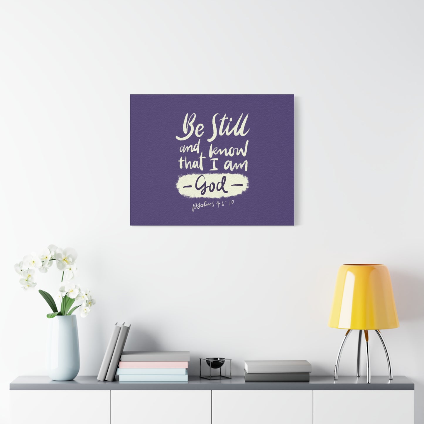 Scripture Walls Know That I Am God Psalm 46:10 Bible Verse Canvas Christian Wall Art Ready to Hang