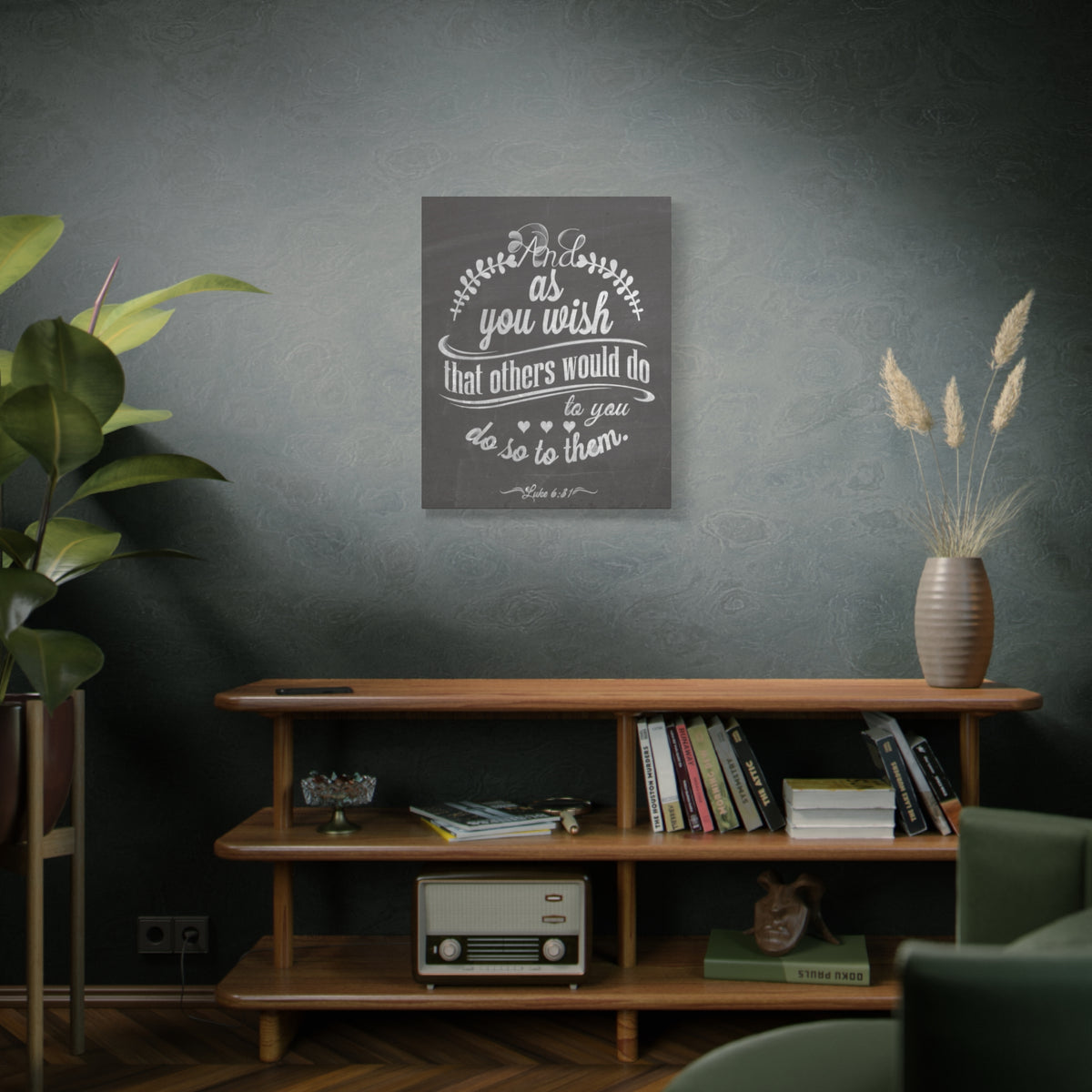 Scripture Canvas And As You Wish Luke 6:31 Christian Wall Art Bible Verse Print Ready To Hang