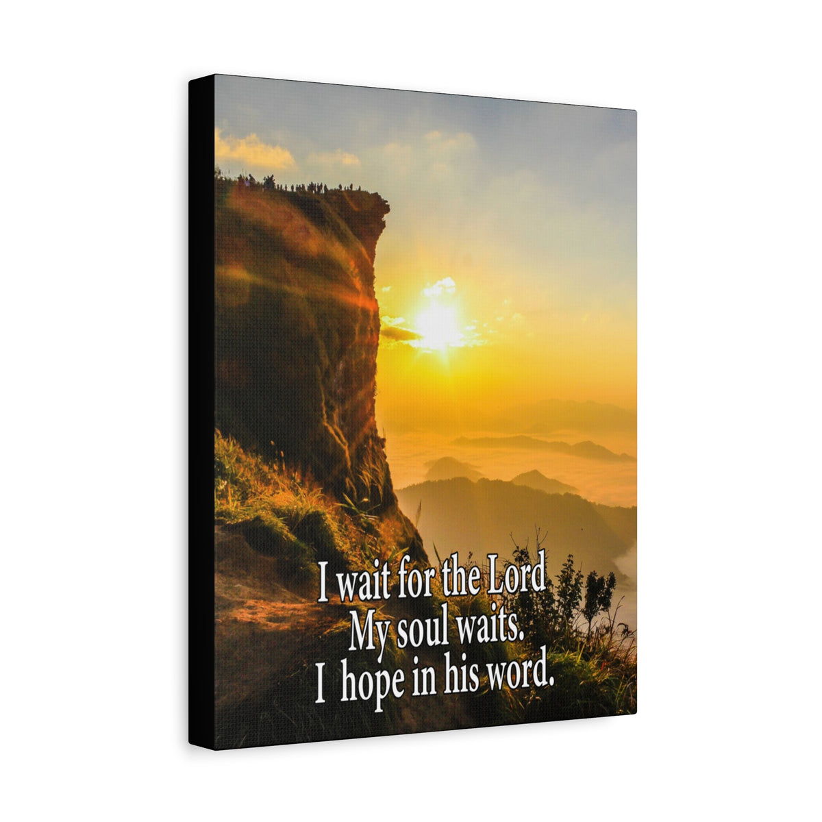 I Wait For The Lord Scripture Canvas I Wait For The Lord Psalm 130:5 Christian Wall Art Bible Verse Print Ready to Hang