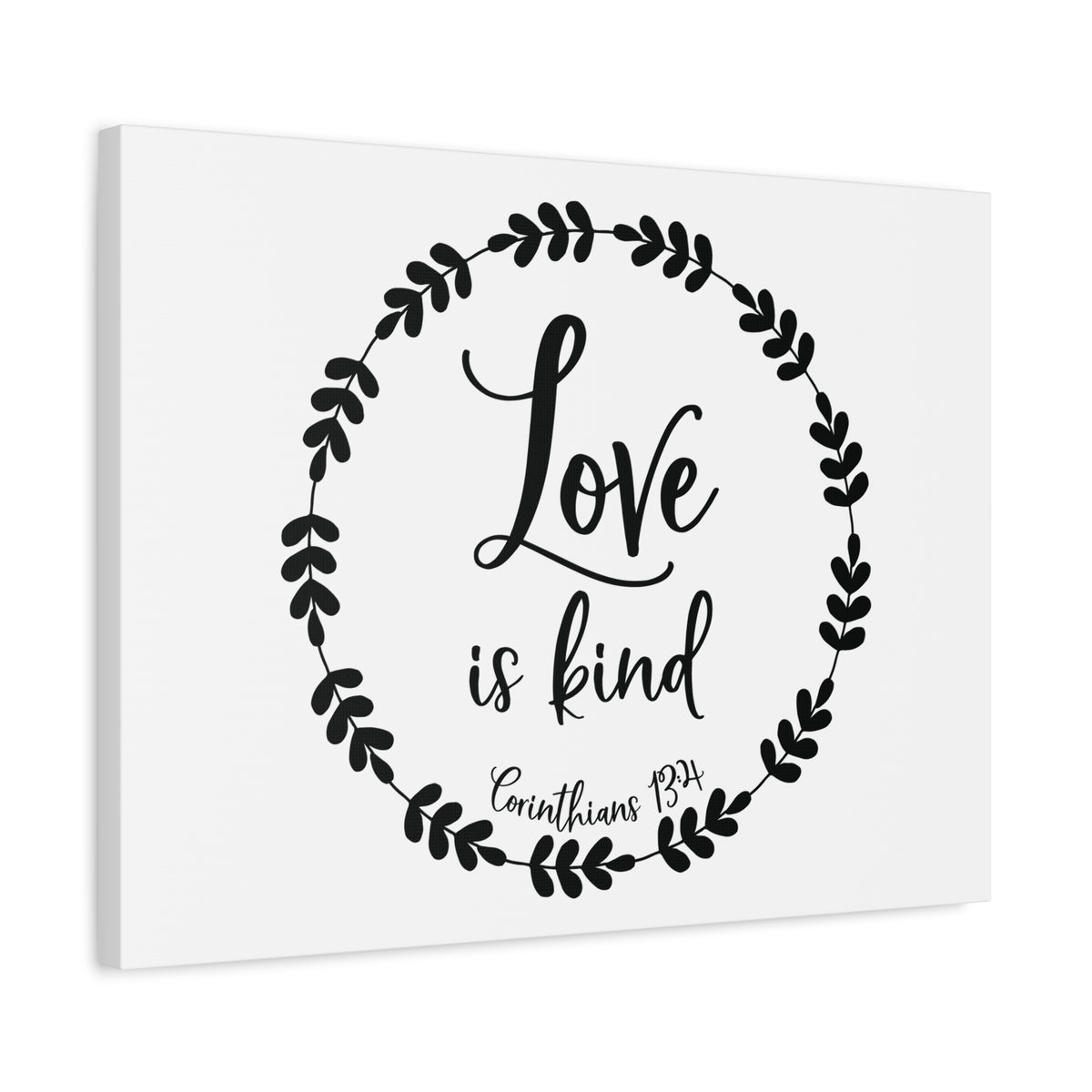 Scripture Canvas Love Is Kind Corinthians 13:4 Christian Wall Art Bible Verse Print Ready to Hang
