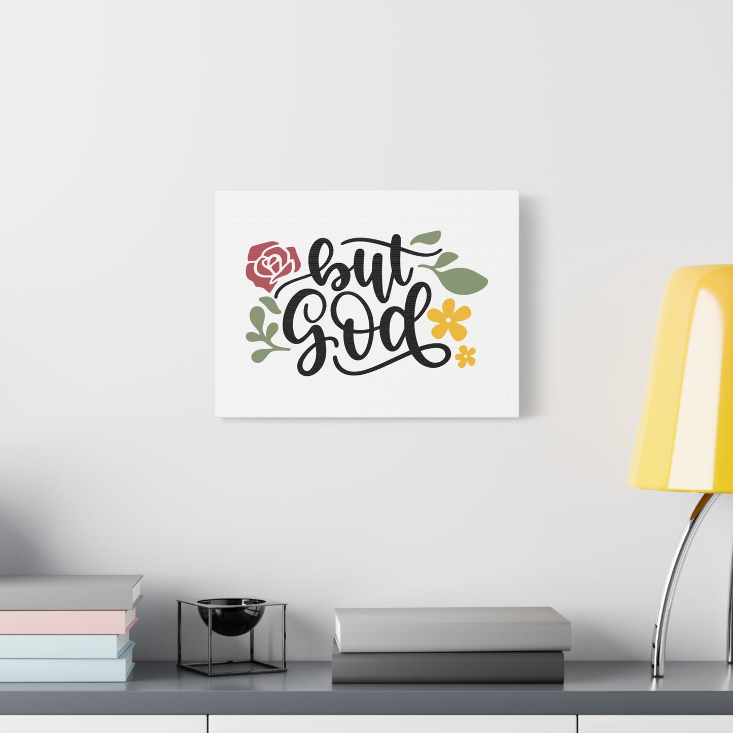 Scripture Canvas But God Psalm 86:15 Christian Wall Art Bible Verse Print Ready to Hang