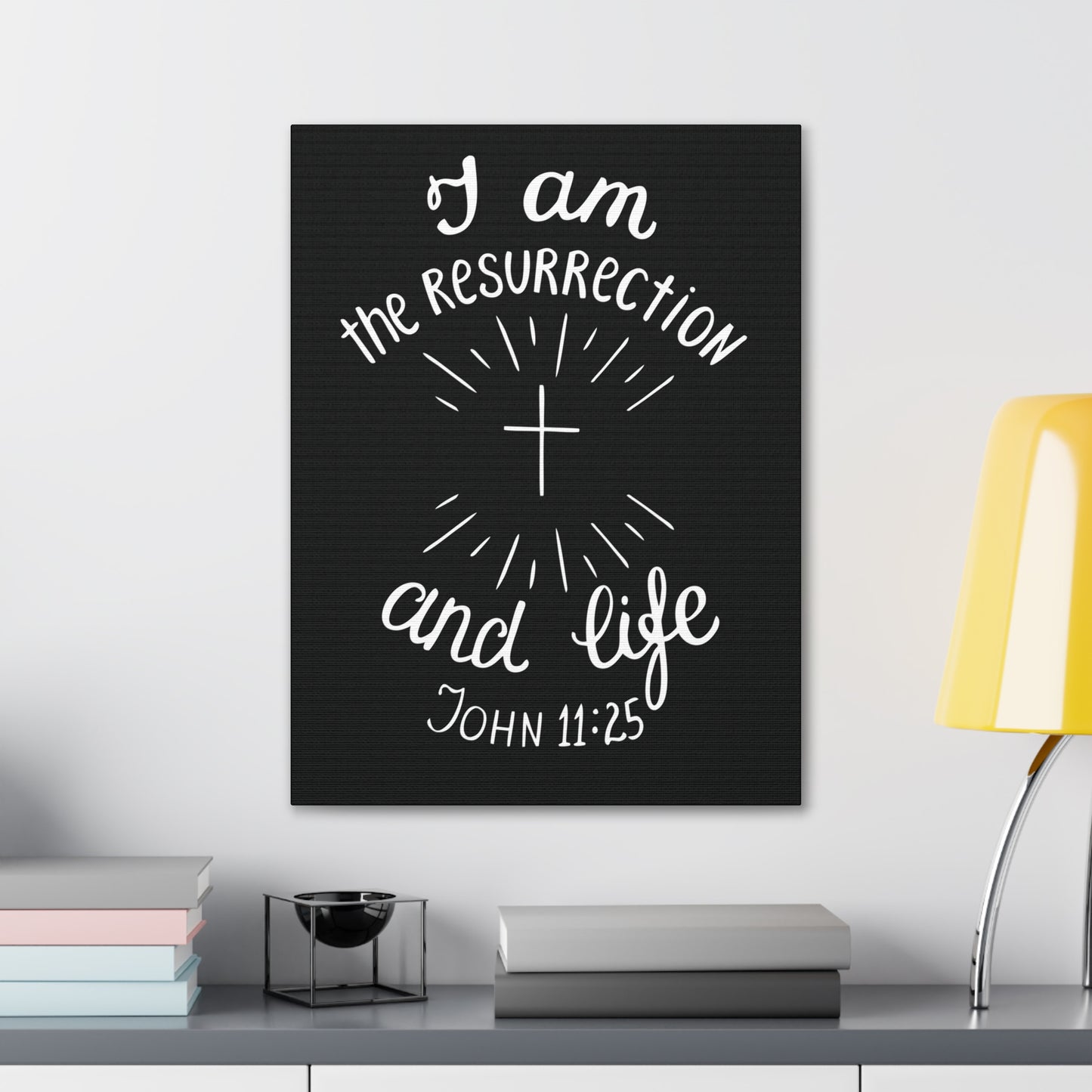 I Am The Resurrection And Life John 11:25 Christian Wall Art Bible Verse Print Ready To Hang