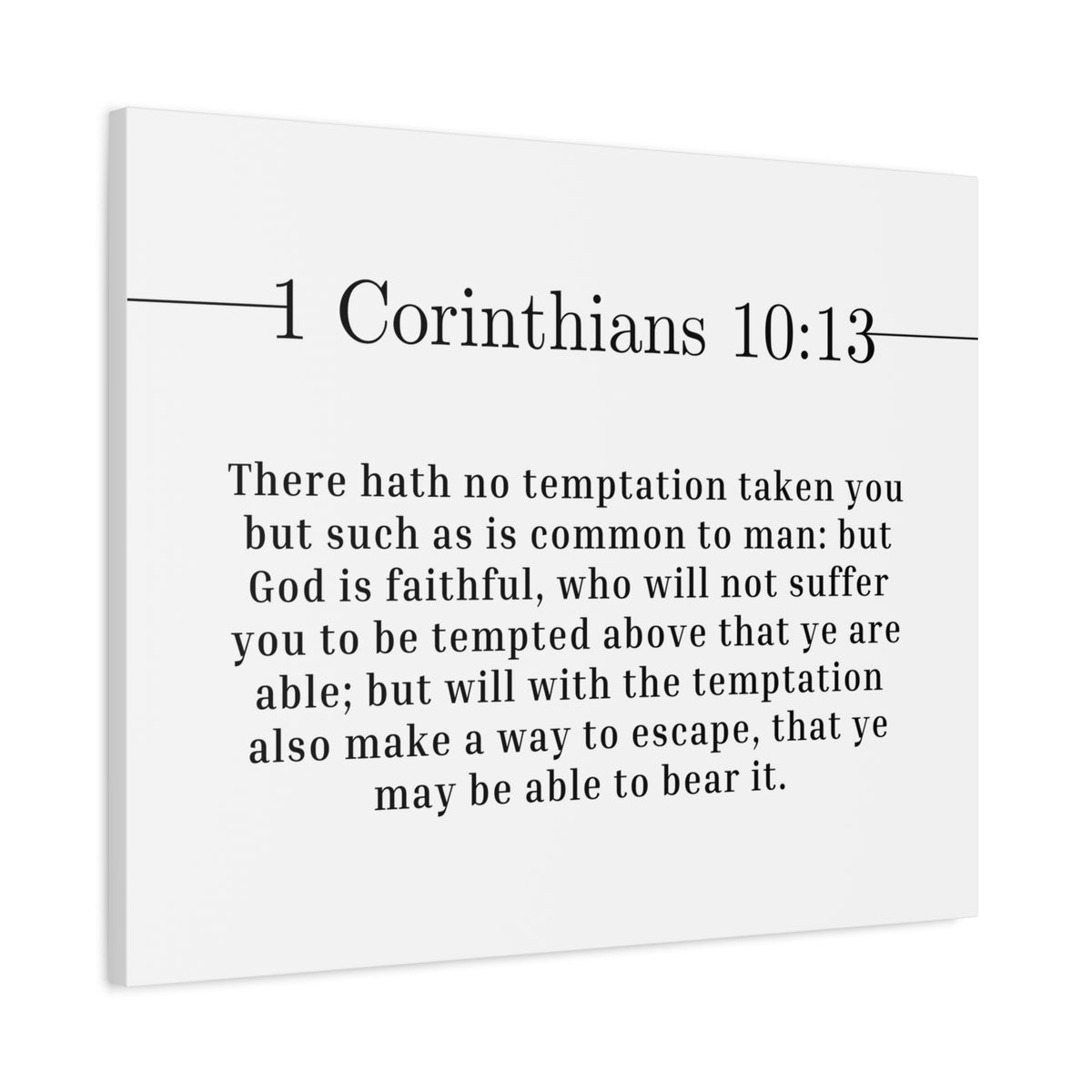 Scripture Canvas God Is Faithful 1 Corinthians 10:13 Christian Wall Art Bible Verse Print Ready to Hang