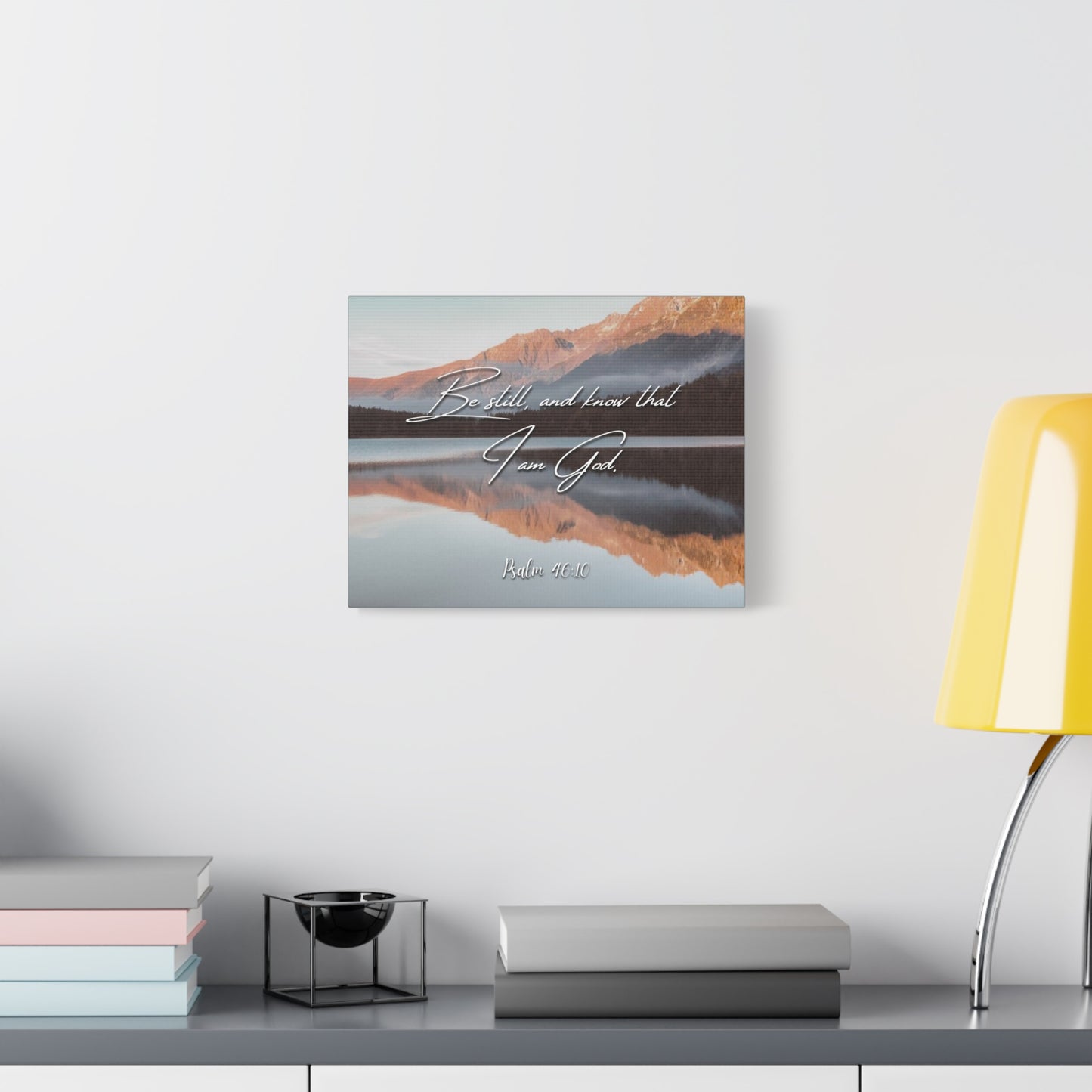 Scripture Canvas Be Still & Know I Am God Psalm 46:10 Christian Wall Art Bible Verse Print Ready to Hang