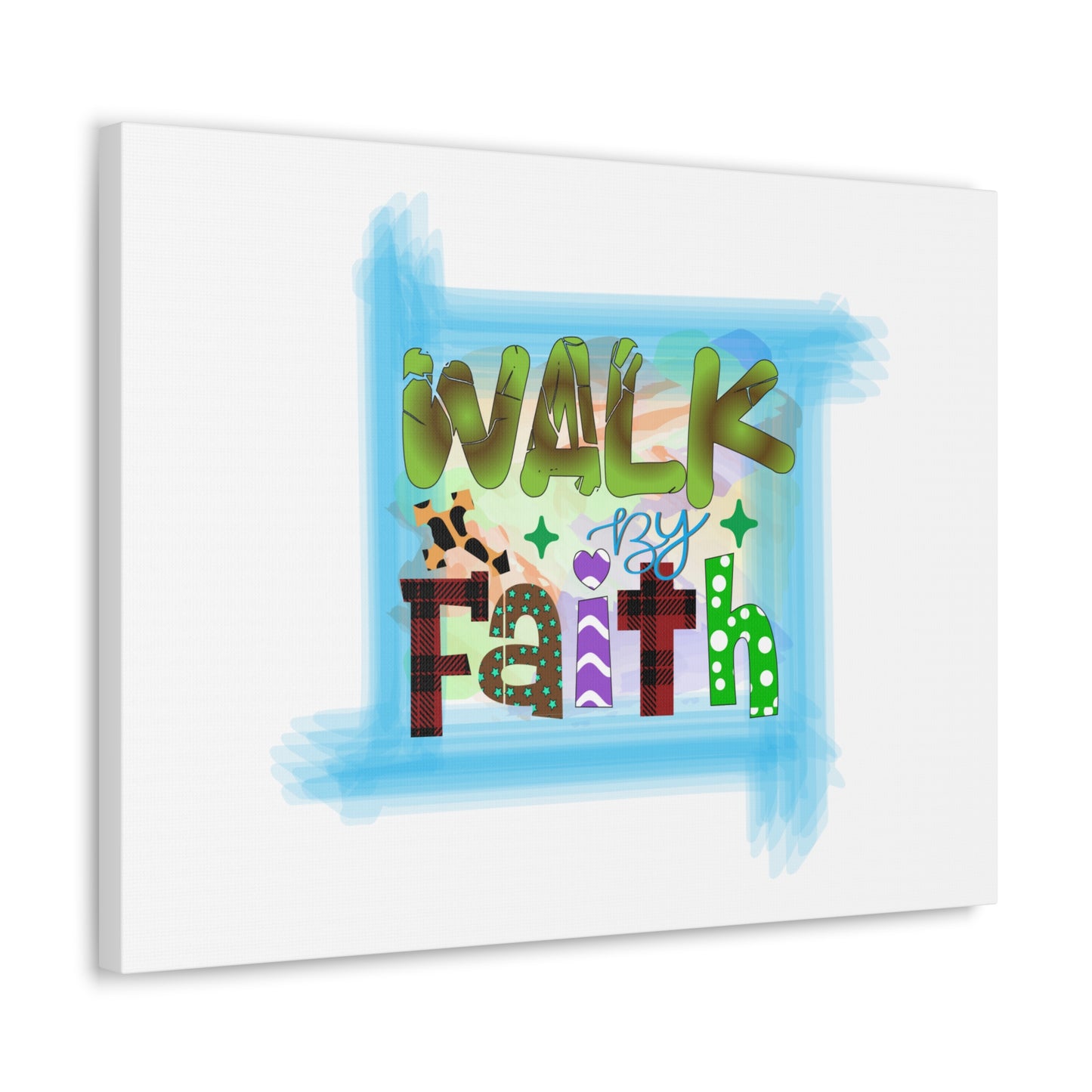 Walk By Faith 1 John 5:4 Christian Wall Art Bible Verse Print Ready to Hang