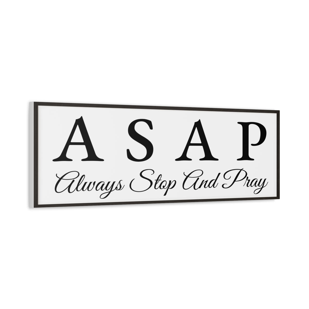 Scripture Walls Stop & Pray 1 Thessalonians 5:17 White Bible Verse Canvas Christian Wall Art Ready to Hang Unframed