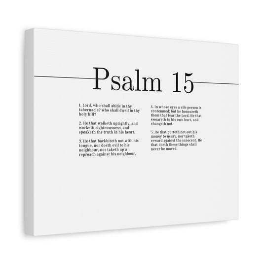 Scripture Canvas The Truth In His Heart Psalm 15 Christian Wall Art Bible Verse Print Ready to Hang