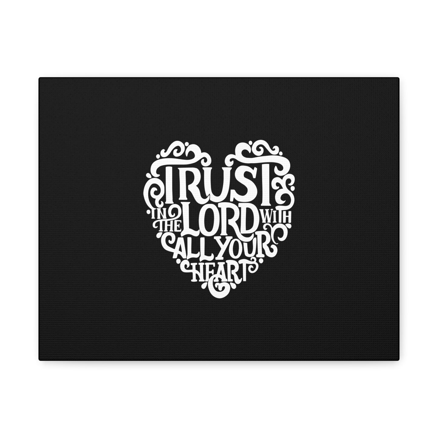 Trust In The Lord Proverbs 3:5 Heart Christian Wall Art Bible Verse Print Ready to Hang