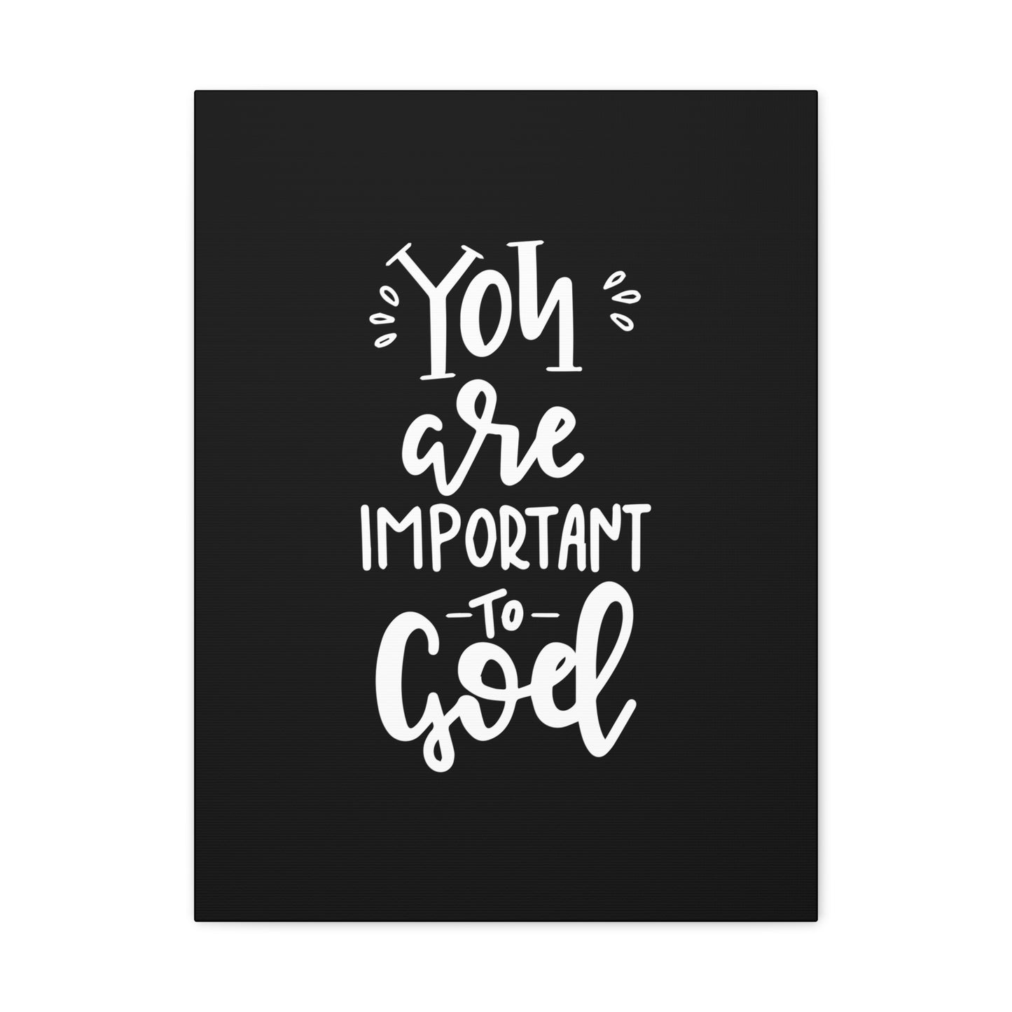You Are Important To God 1 Peter 5:7 Black Christian Wall Art Bible Verse Print Ready to Hang