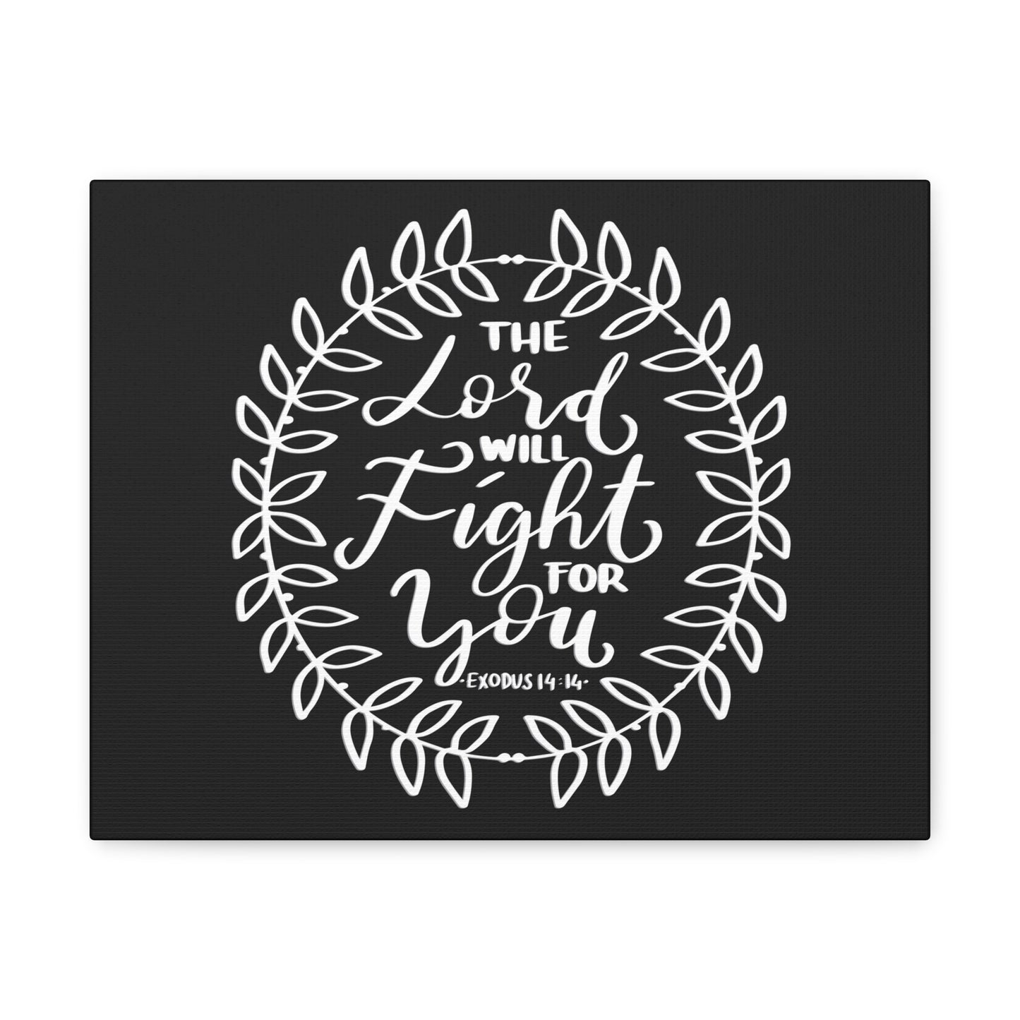 The Lord Will Fight Exodus 14:14 Bible Verse Canvas Christian Wall Art Ready to Hang