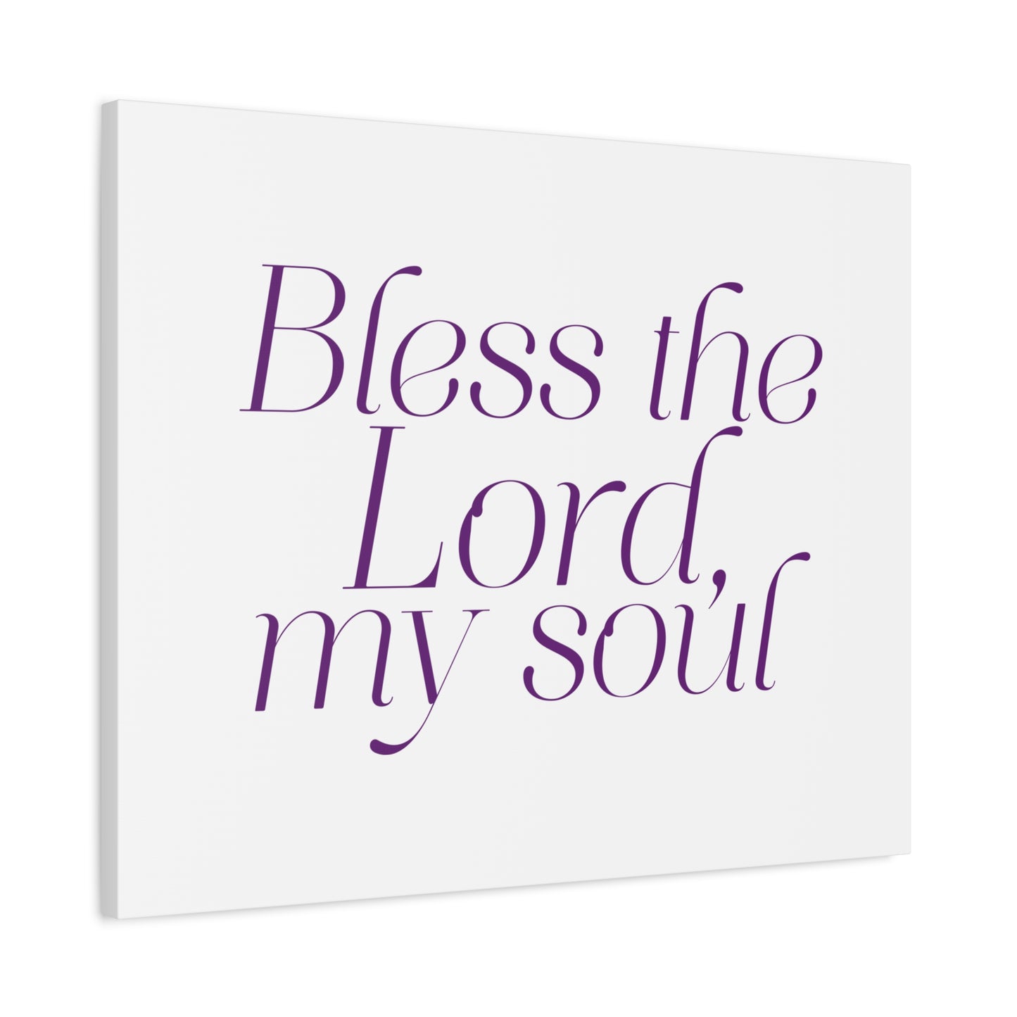 Scripture Walls Bless The Lord My Soul Purple Psalm 103:1 Bible Verse Canvas Christian Wall Art Ready to Hang