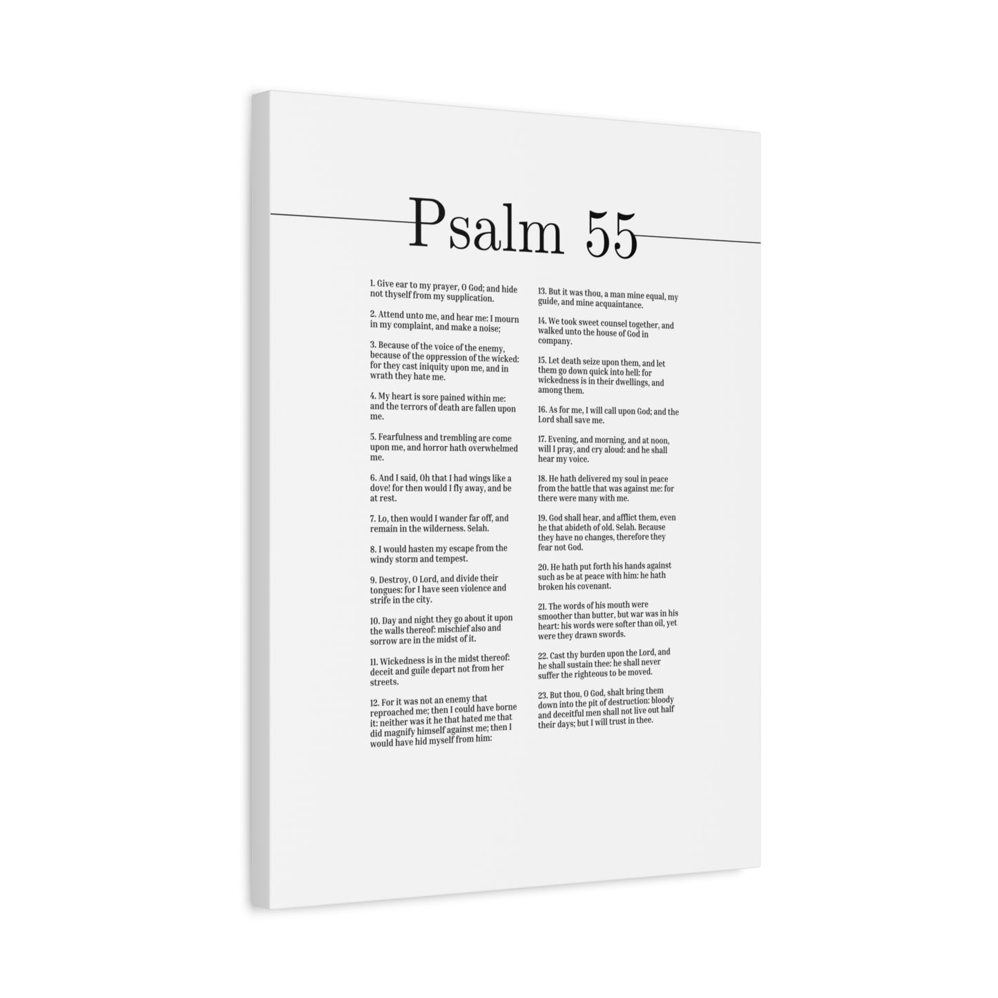 Scripture Canvas The Lord Shall Save Me Psalm 55 Christian Wall Art Bible Verse Print Ready to Hang