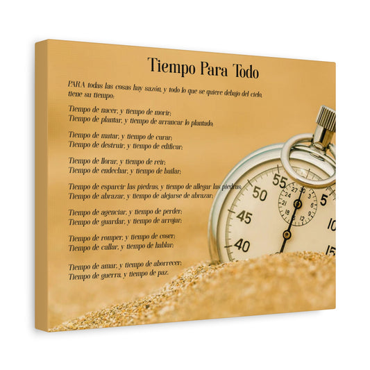 Scripture Walls Tiempo Para Todo Eclesiastés 3:5 Cuadros Cristianos Para Pared En Español, Christian Wall Decor In Spanish, Arte de Jesucristo,
