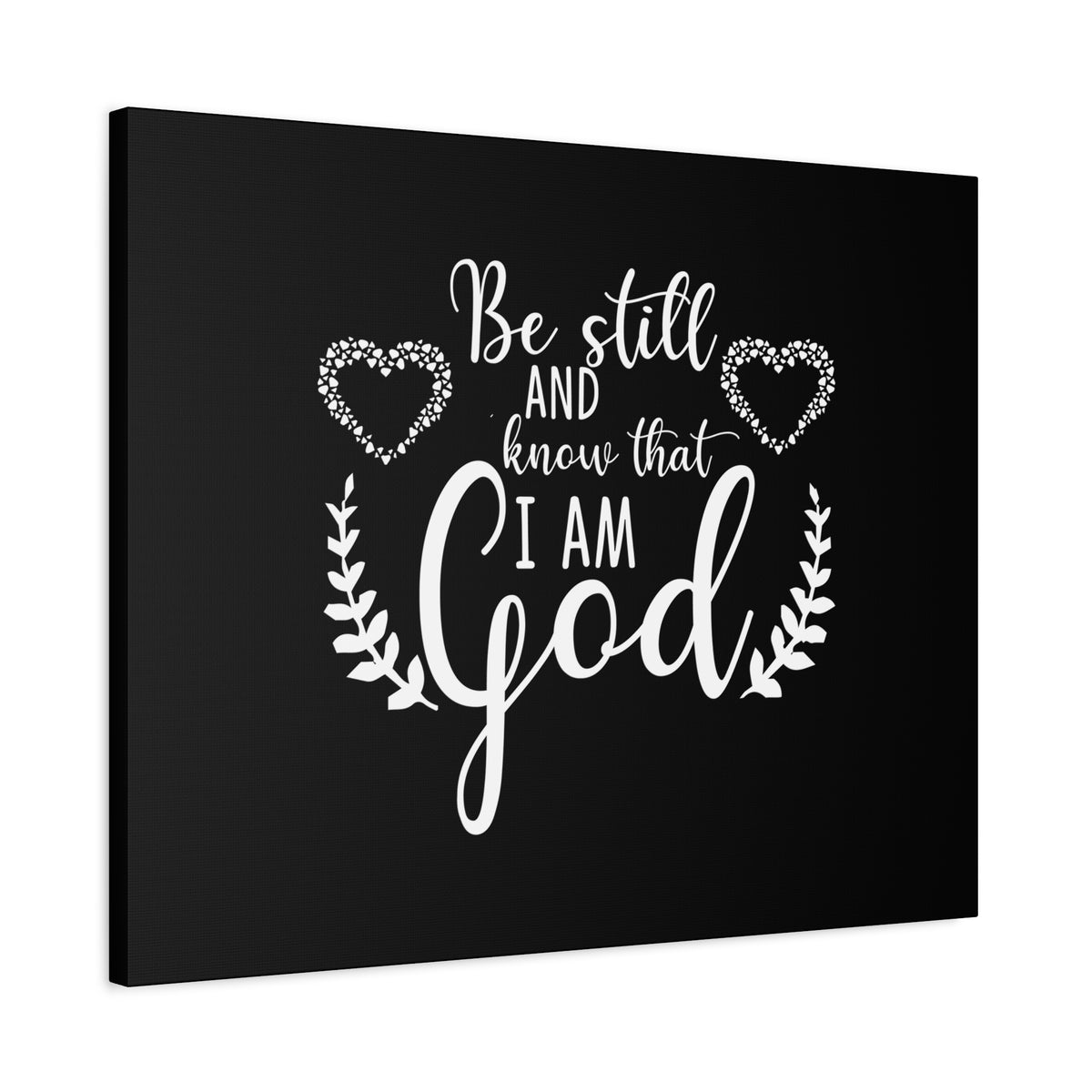 Scripture Canvas Be Still And Know That I Am God Psalm 46:10 Christian Wall Art Bible Verse Print Ready to Hang