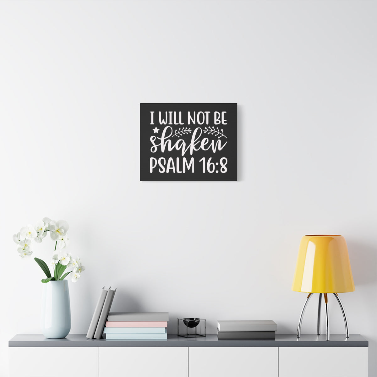 Scripture Walls I Will Not Be Shaken Psalm16:18 Bible Verse Canvas Christian Wall Art Ready to Hang Unframed