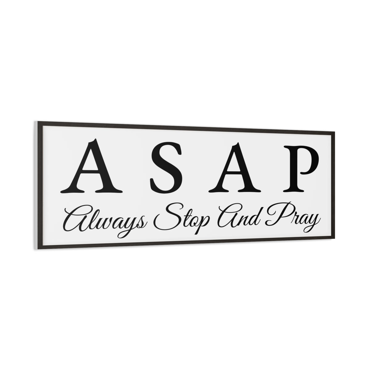Scripture Walls Stop & Pray 1 Thessalonians 5:17 White Bible Verse Canvas Christian Wall Art Ready to Hang Unframed