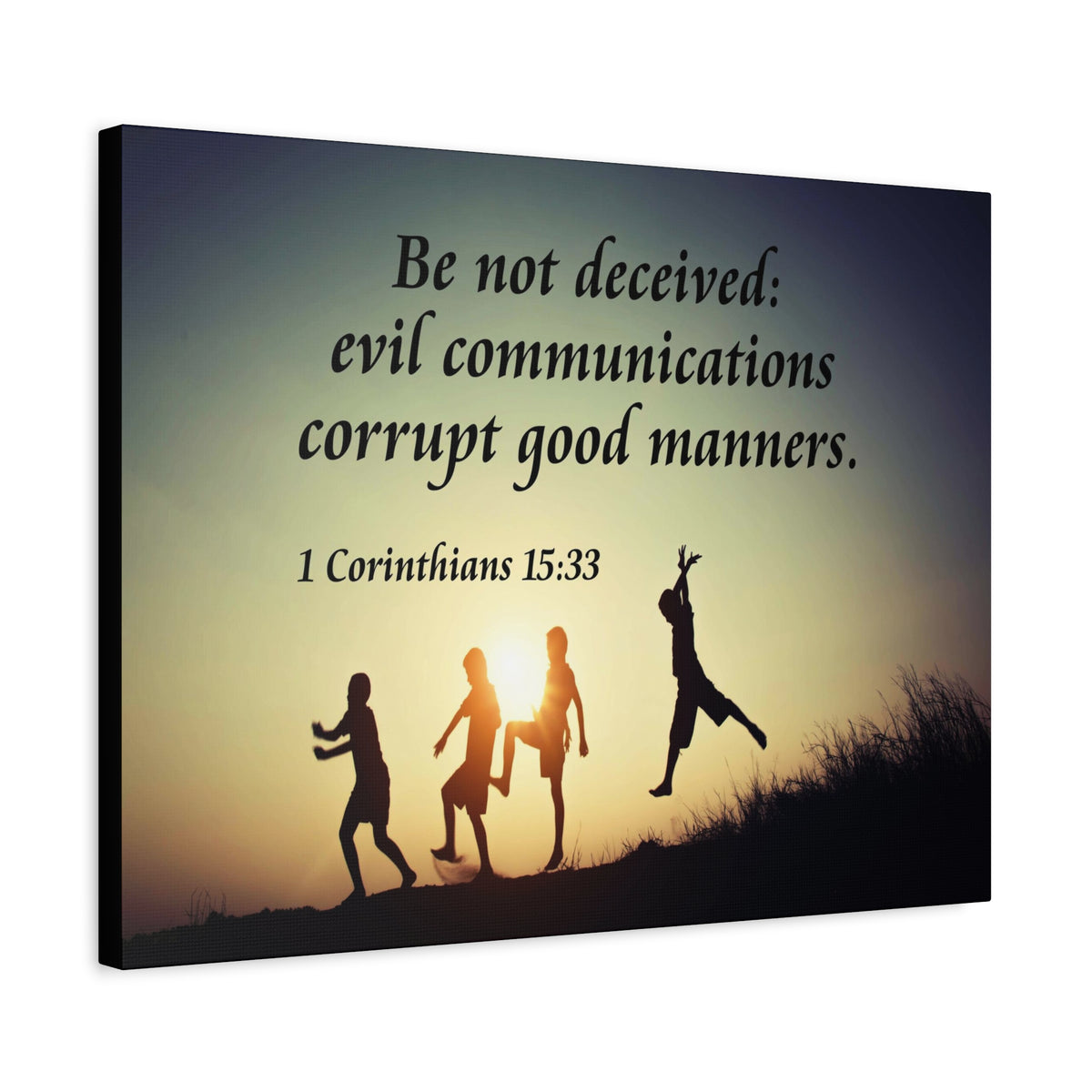 Scripture Canvas Don’t Be Deceived 1 Corinthians 15:33 Christian Wall Art Bible Verse Print Ready to Hang