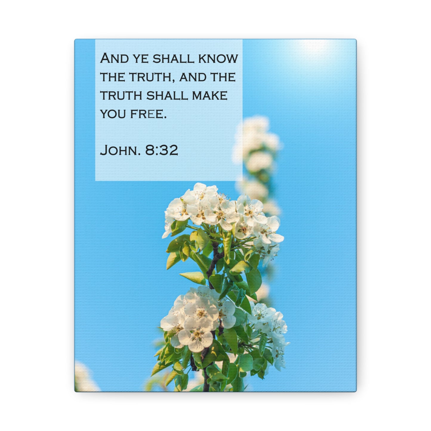 The Truth Shall Make You Free John 8:32 Bible Verse Canvas Christian Wall Art Bible Verse Print Ready To Hang