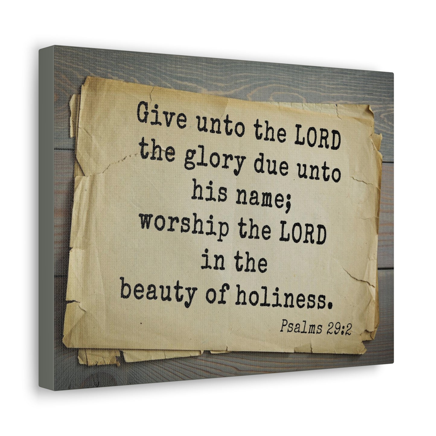 Worship The Lord Psalms 29:2 Bible Verse Canvas Christian Wall Art Bible Verse Print Ready To Hang