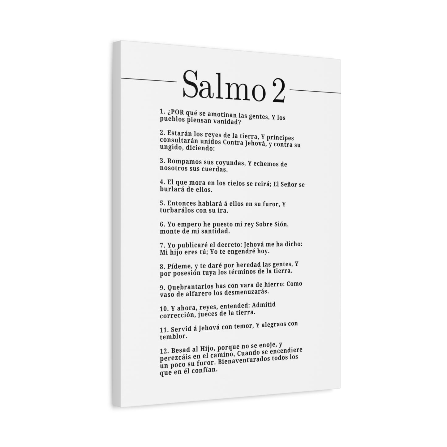 Salmo 2 Impresión De Arte Cristiano en la Pared Lista Para Colgar