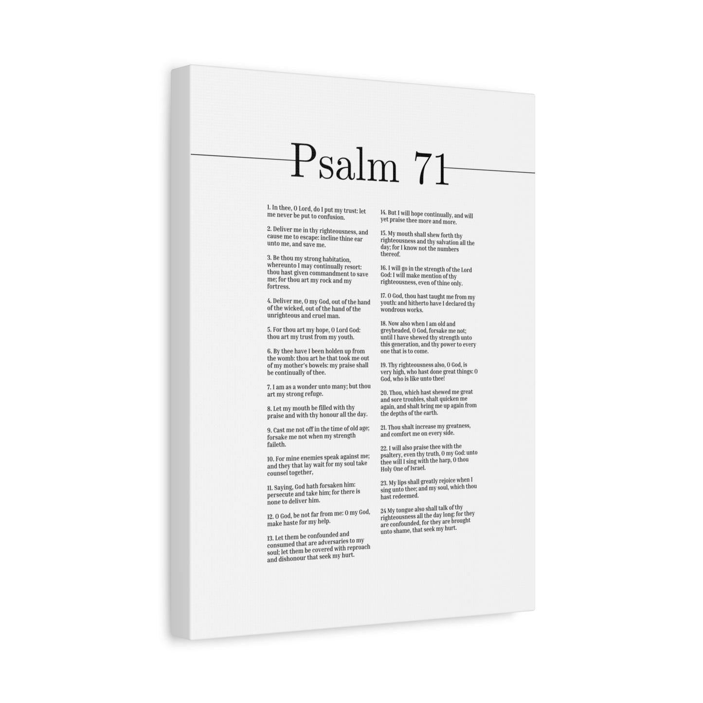 Scripture Canvas O Thou Holy One Of Israel Psalm 71 Christian Wall Art Bible Verse Print Ready to Hang