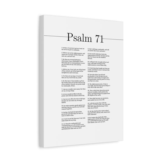 Scripture Canvas O Thou Holy One Of Israel Psalm 71 Christian Wall Art Bible Verse Print Ready to Hang