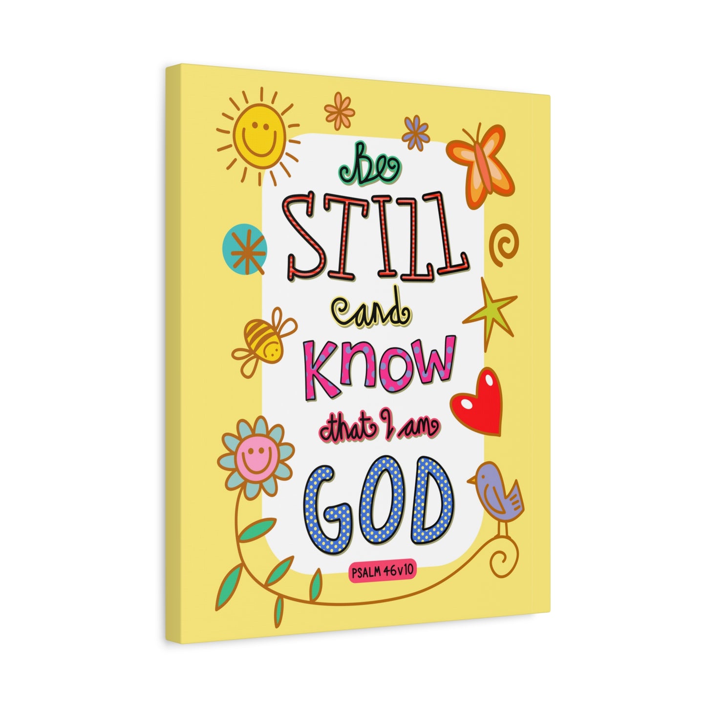 Scripture Walls Know That I Am God Psalm 46:10 Bible Verse Canvas Christian Wall Art Ready to Hang