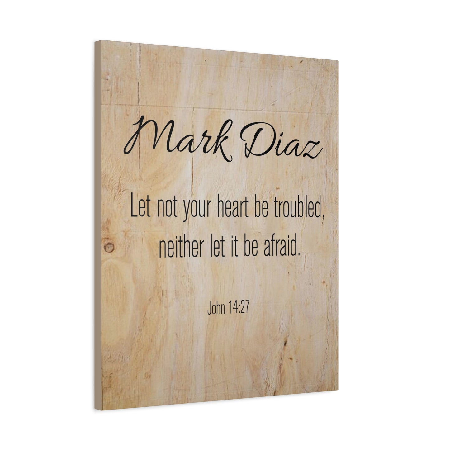 Scripture Walls Personalized No Fear No Trouble John 14:27 Bible Chapter Canvas Christian Wall Art Ready to Hang