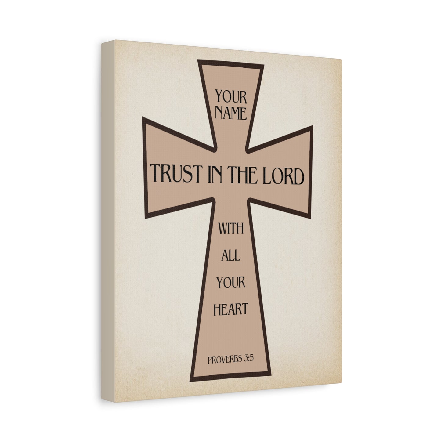 Proverbs 3:5 Trust in The Lord Cross Canvas Gallery Wraps