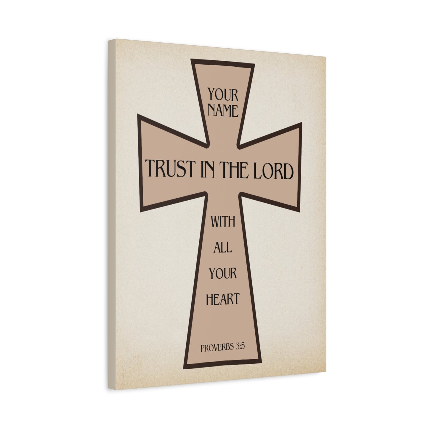 Proverbs 3:5 Trust in The Lord Cross Canvas Gallery Wraps