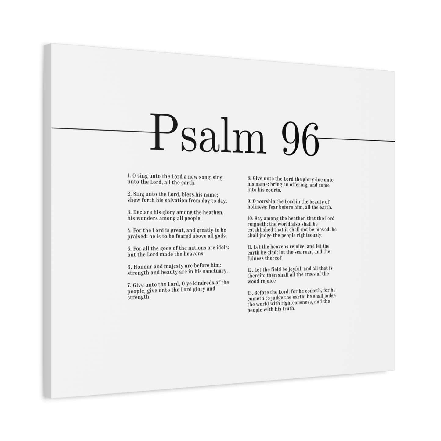 Scripture Canvas The Lord Made The Heavens Psalm 96 Christian Wall Art Bible Verse Print Ready to Hang