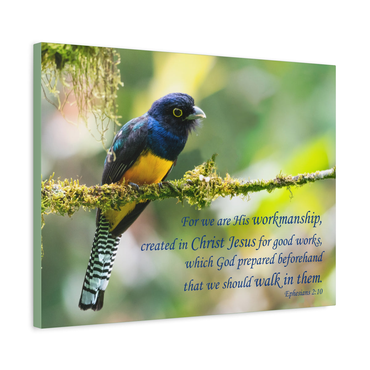 Scripture Canvas For Good Works Ephesians 2:10 Christian Wall Art Bible Verse Print Ready to Hang