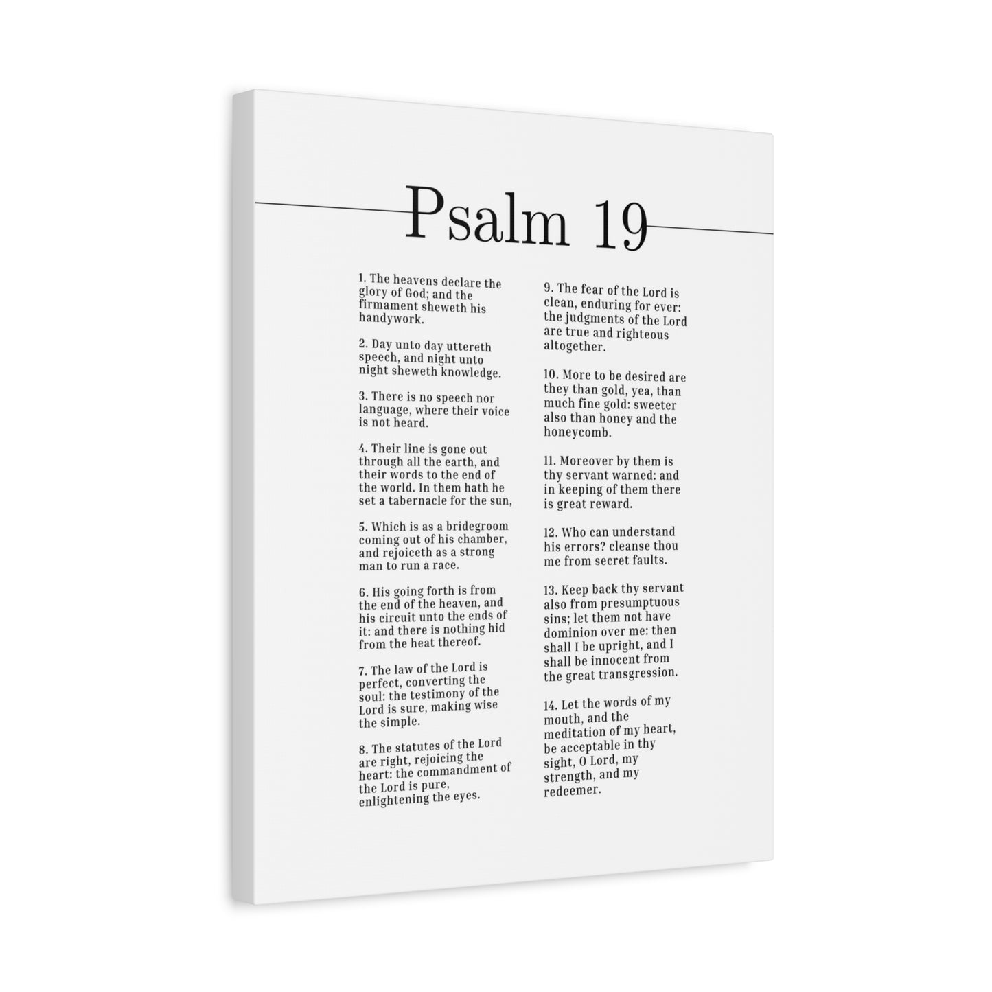 Scripture Canvas Declare The Glory Of God Psalm 19 Christian Wall Art Bible Verse Print Ready to Hang