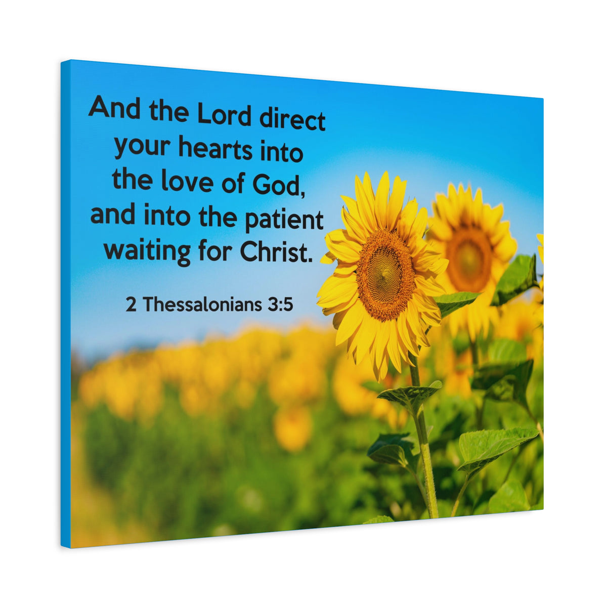 Scripture Canvas Waiting For Christ 2 Thessalonians 3:5 Christian Wall Art Bible Verse Print Ready to Hang