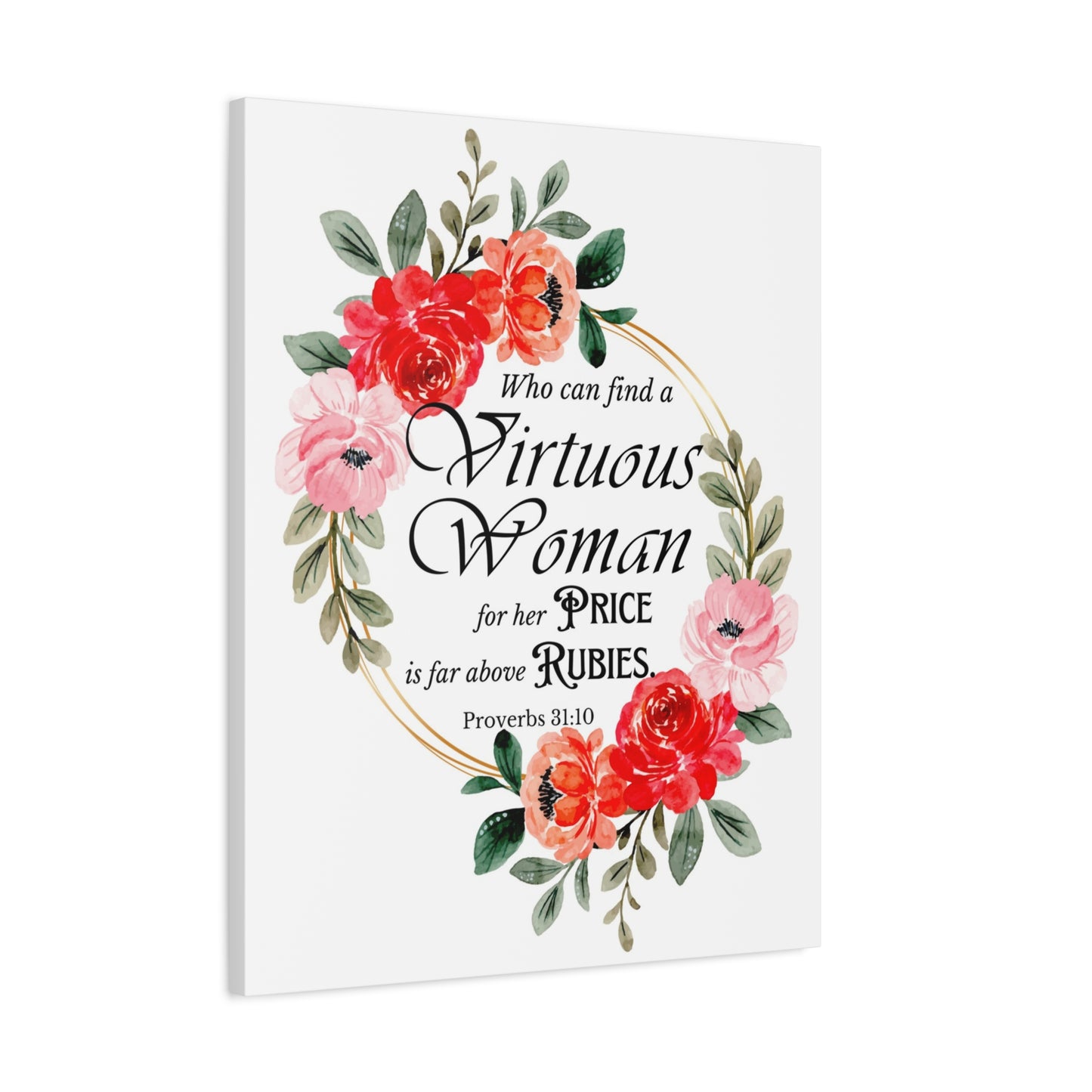 Scripture Walls Proverbs 31:10 A Virtuous Woman Bible Verse Canvas Christian Wall Art Ready to Hang Unframed