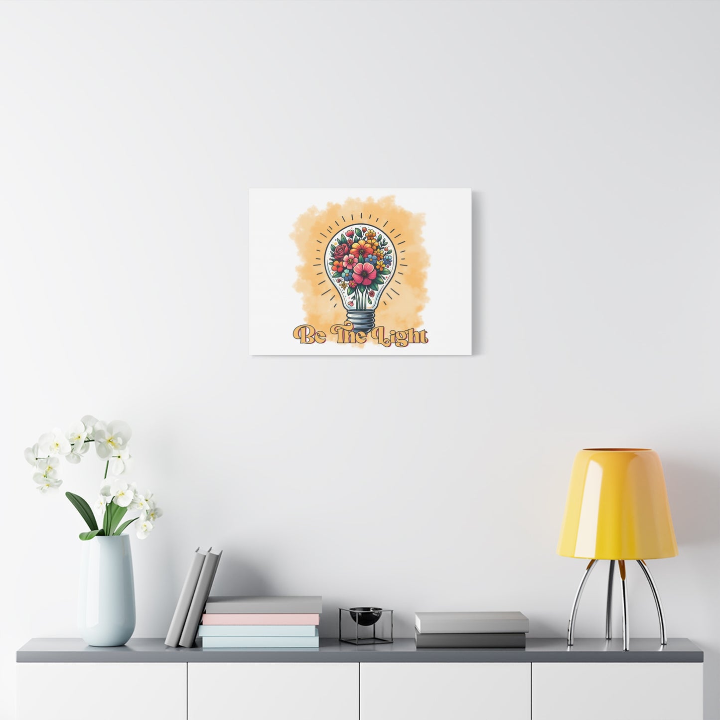 Scripture Walls Be The Light Retro Bible Verse Canvas Christian Wall Art Ready to Hang Unframed