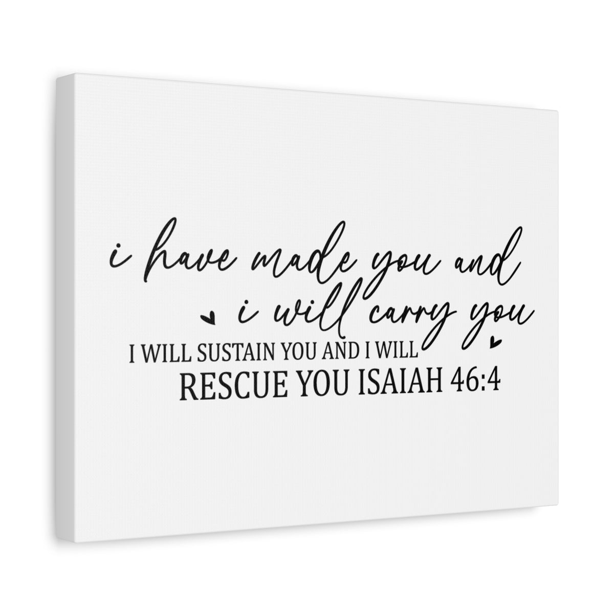 Scripture Canvas I Will Sustain You Isaiah 46:4 Christian Wall Art Bible Verse Print Ready to Hang