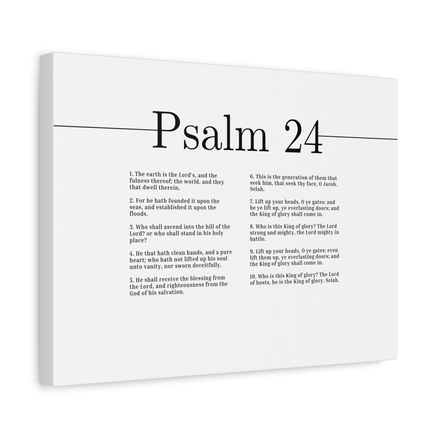 Scripture Canvas The Blessing From The Lord Psalm 24 Christian Wall Art Bible Verse Print Ready to Hang