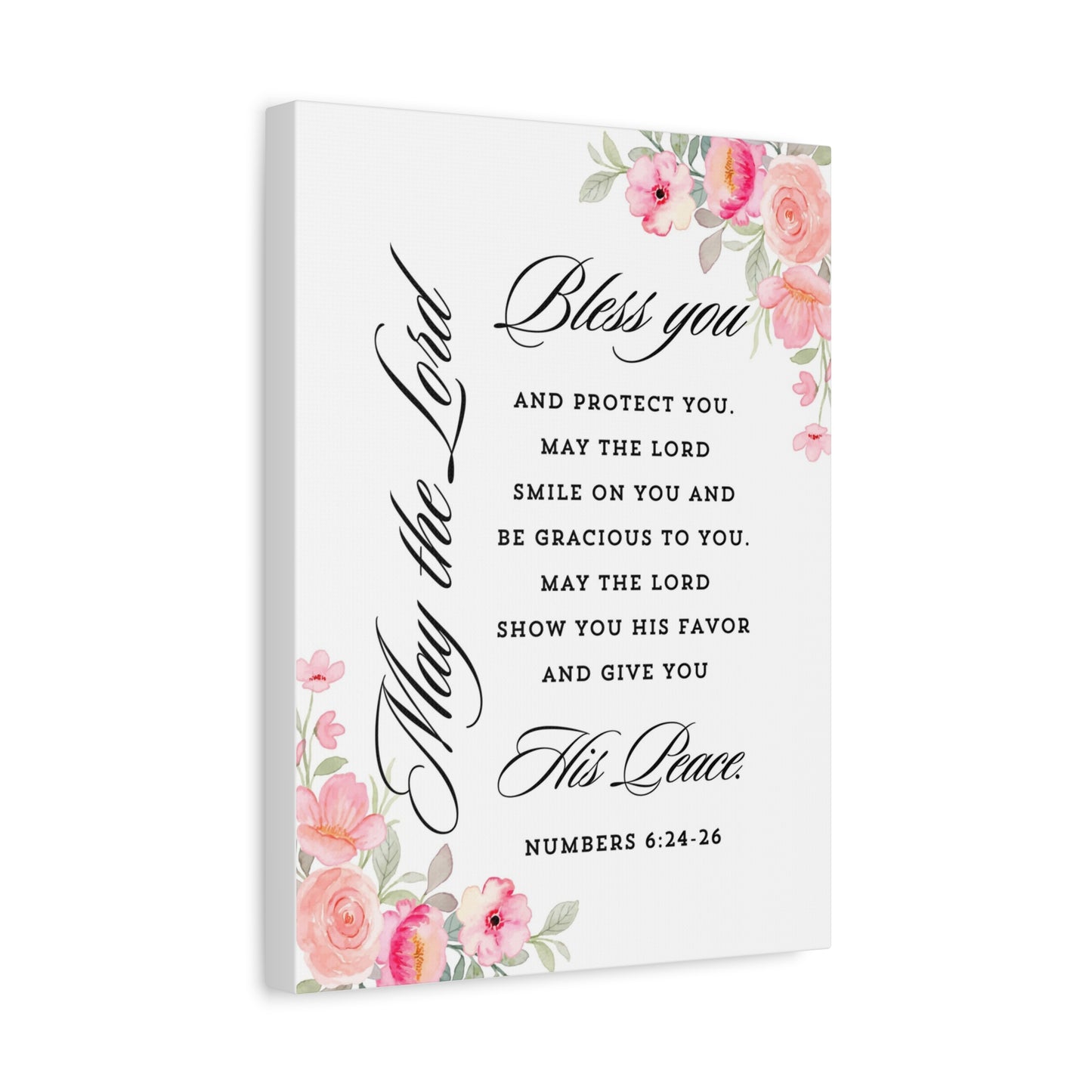 Scripture Walls Numbers 6:24-26 His Blessing Upon You Bible Verse Canvas Christian Wall Art Ready to Hang Unframed