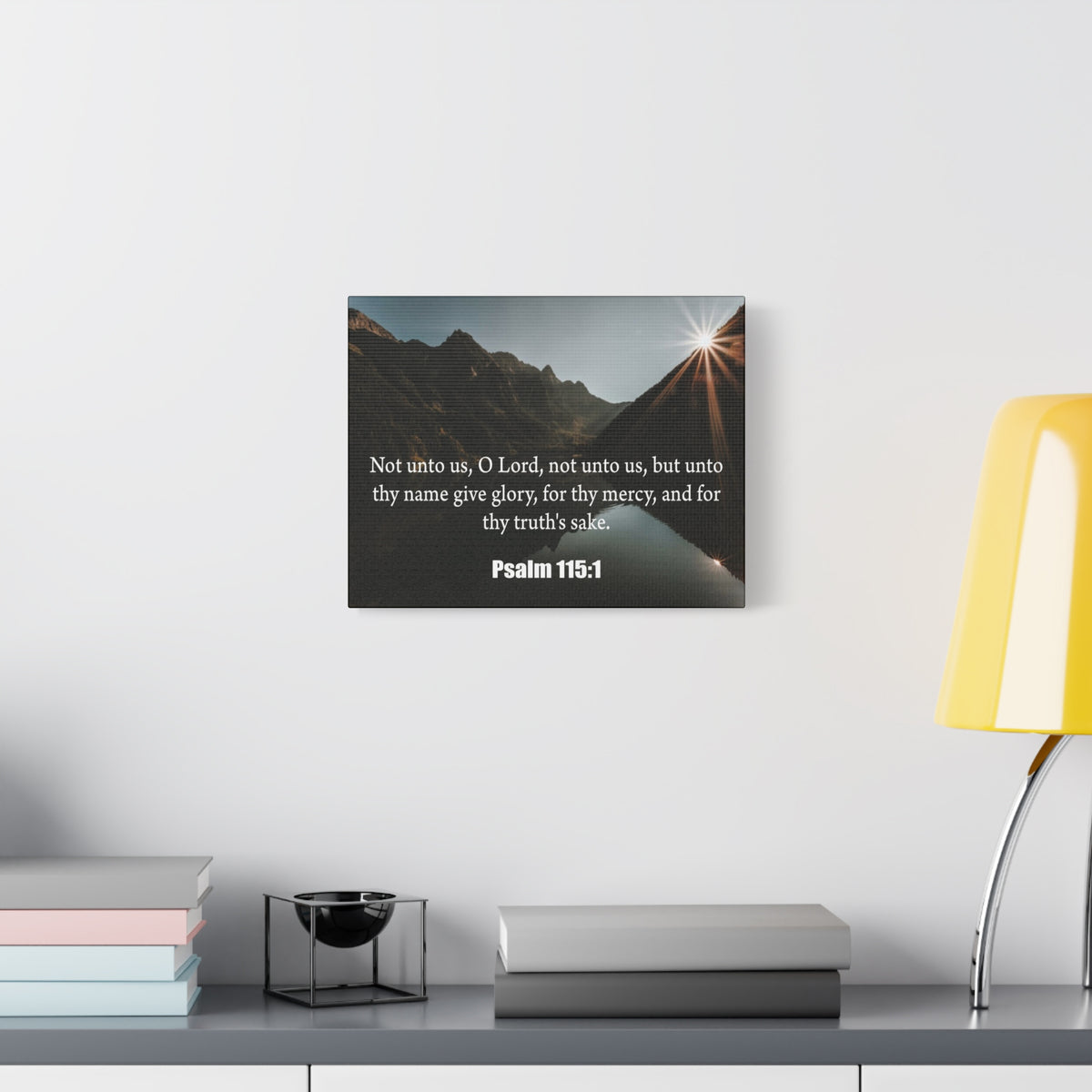 Scripture Canvas Not Unto Us Isaiah 41:10 Christian Wall Art Bible Verse Print Ready to Hang