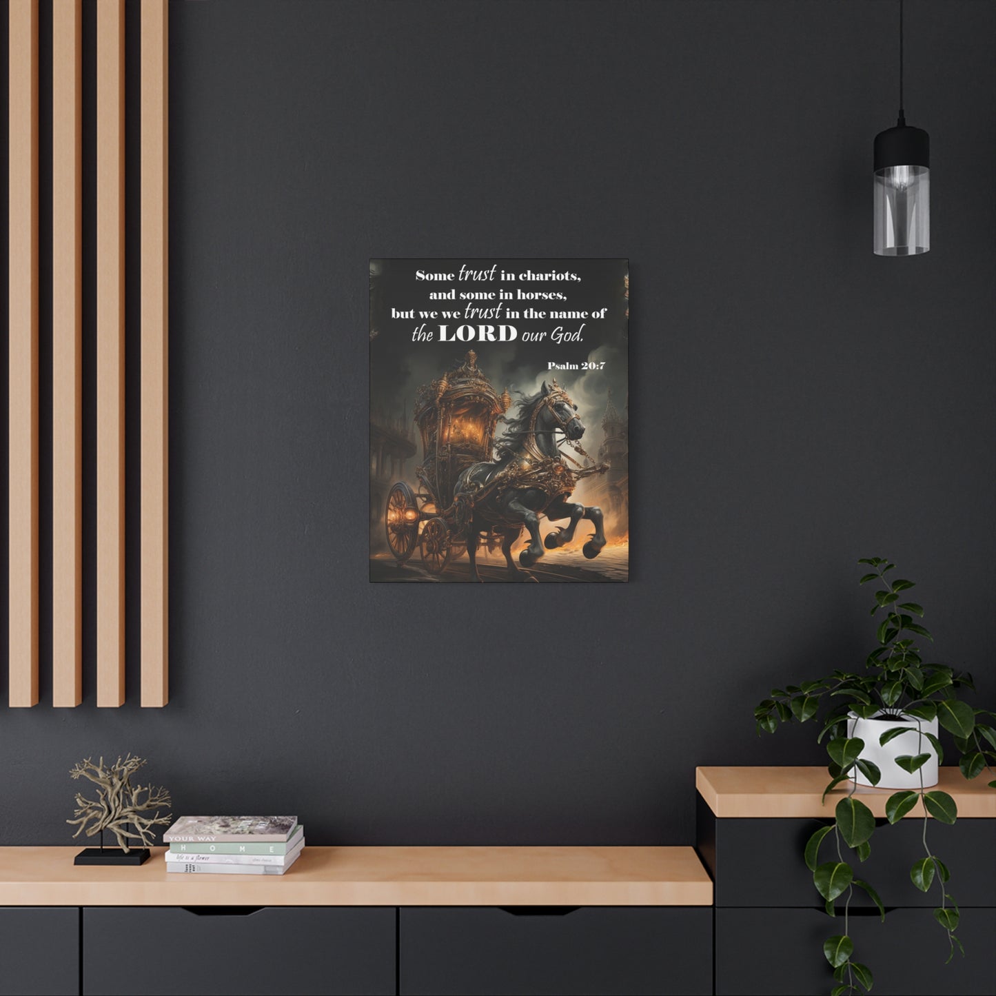 Scripture Walls Trust in the Name of the Lord Psalm 20:7 Christian Wall Art Print Ready to Hang Unframed