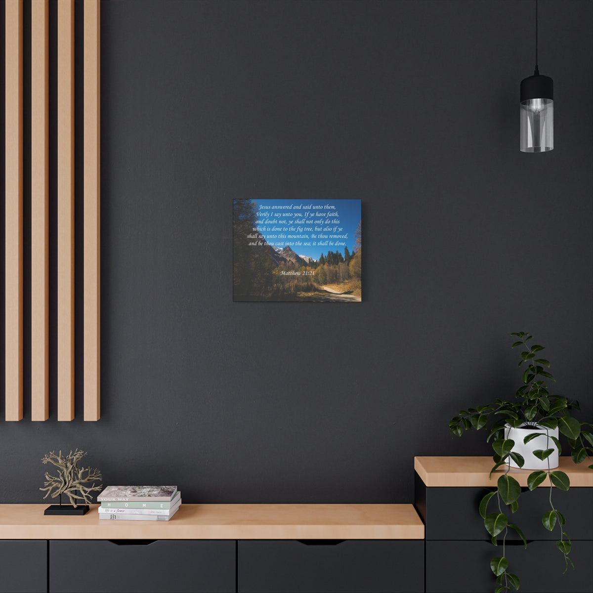 Scripture Canvas It Shall Be Done Matthew 21:21 Christian Wall Art Bible Verse Print Ready to Hang