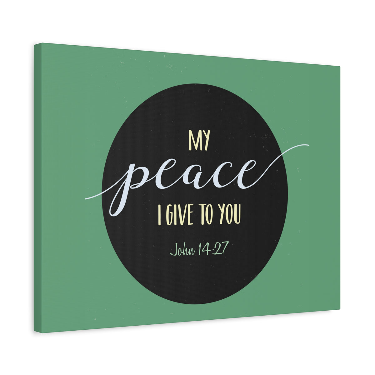 Scripture Canvas My Peace I Give To You John 14:27 Christian Wall Art Bible Verse Print Ready to Hang