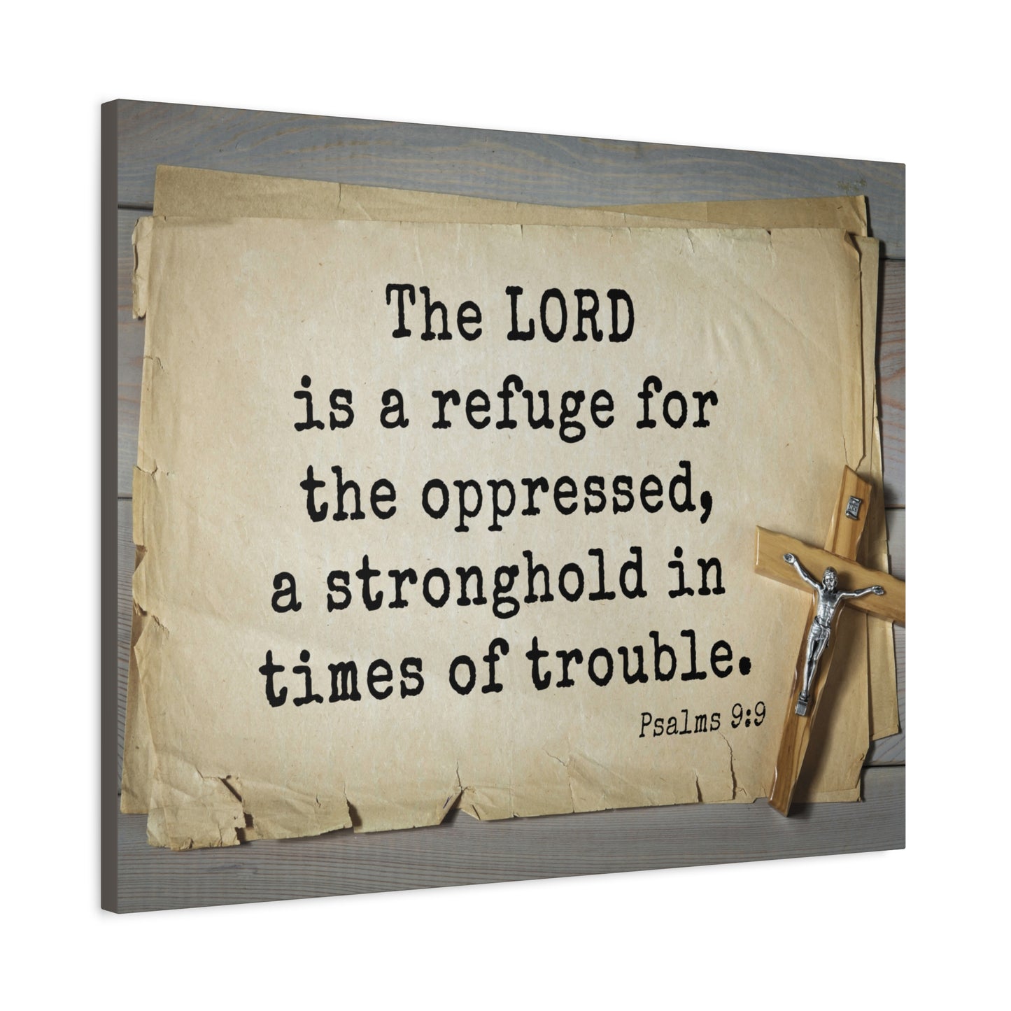 Scripture Walls A Stronghold Psalms 9:9 Bible Verse Canvas Christian Wall Art Ready to Hang