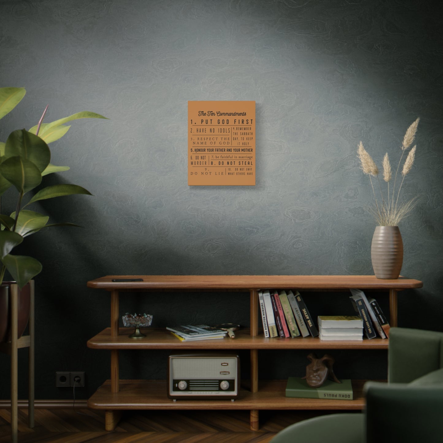 Scripture Canvas Ten Commandments Exodus 20:2–17 Christian Wall Art Print Ready to Hang