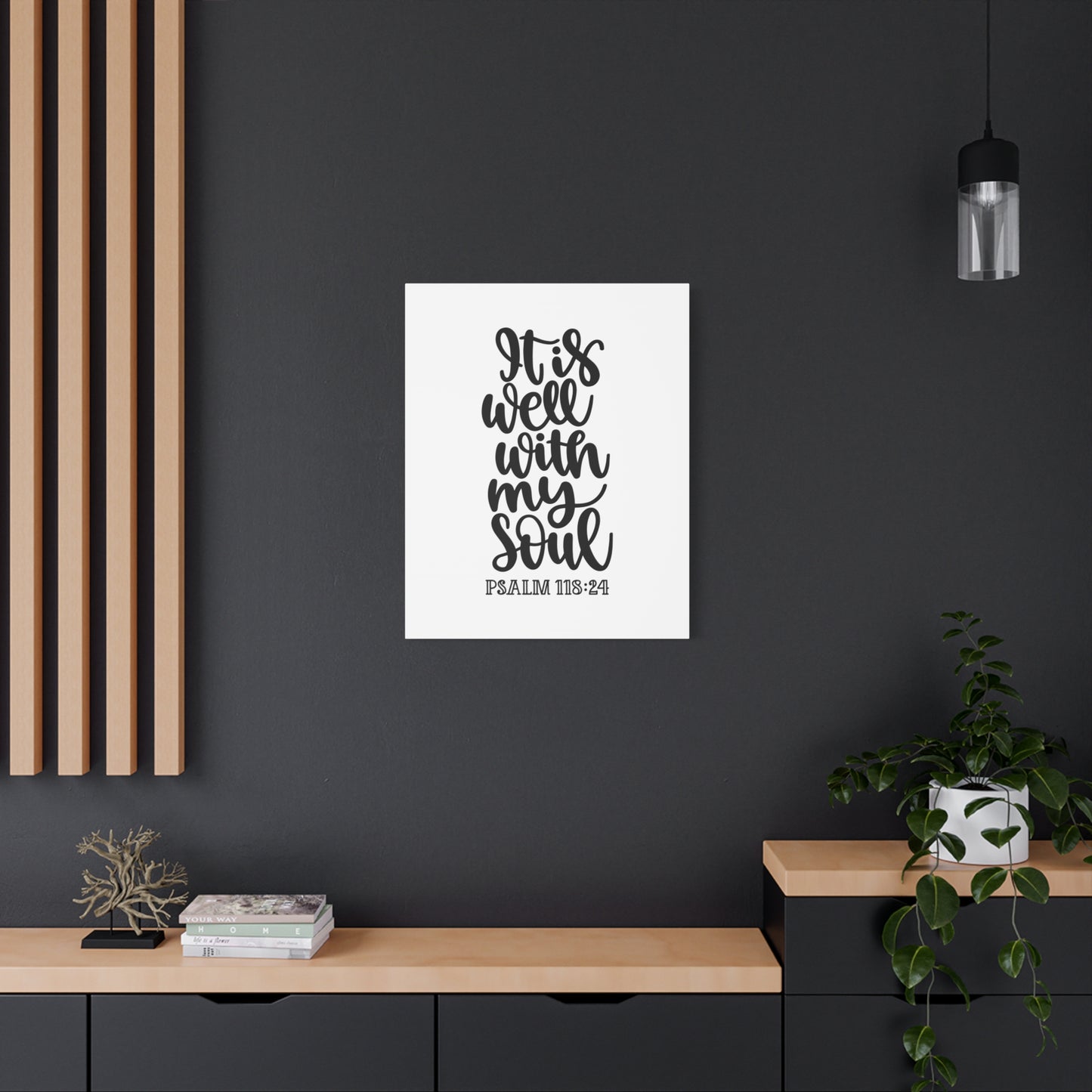 Scripture Canvas My Soul Psalm 118:24 Christian Wall Art Bible Verse Print Ready to Hang